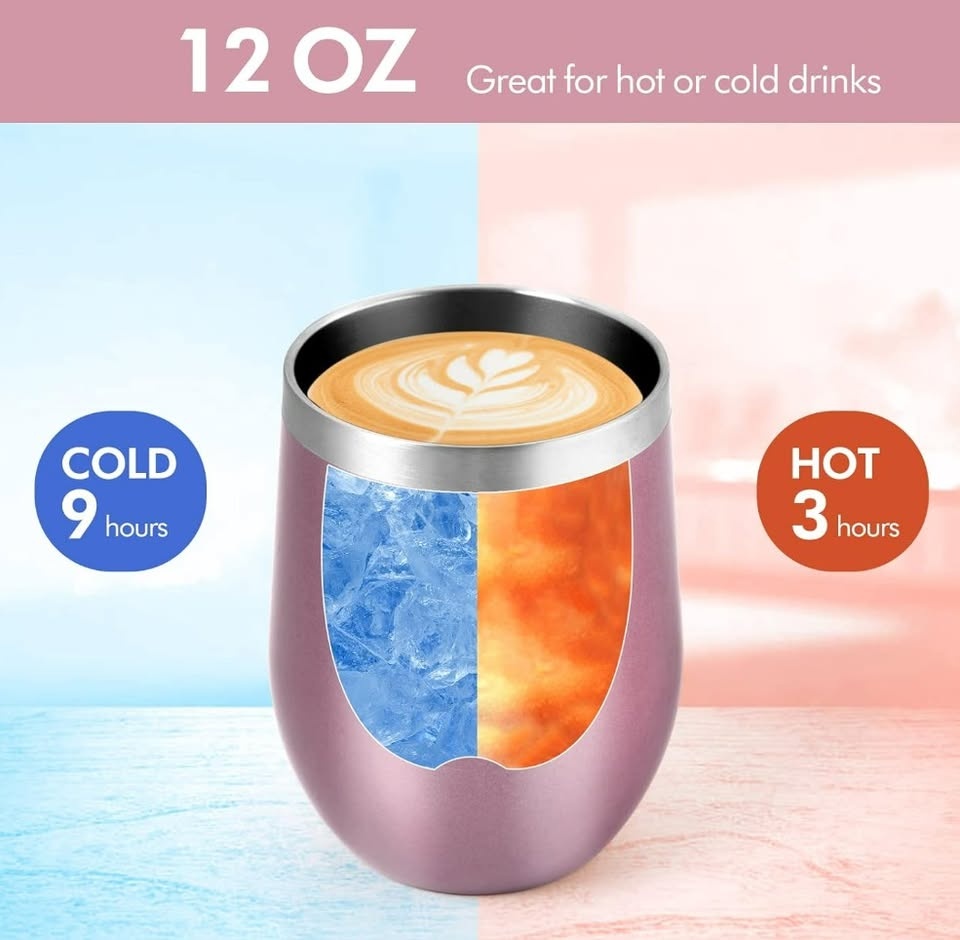 Tumbler Vacuum Stainless Steel Cup with Lid 12 oz - photo 4