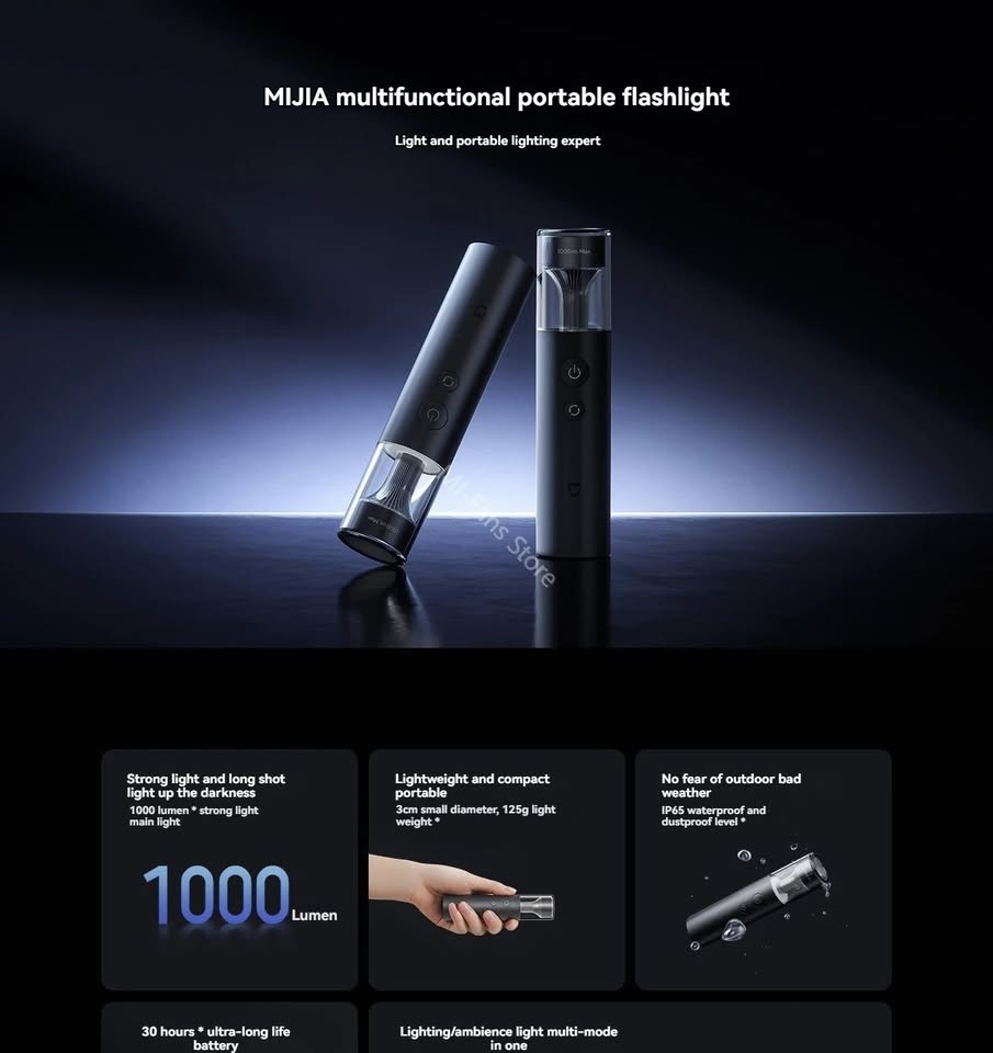 Xiaomi Mijia Portable Flashlight Premium Metal Design - photo 5