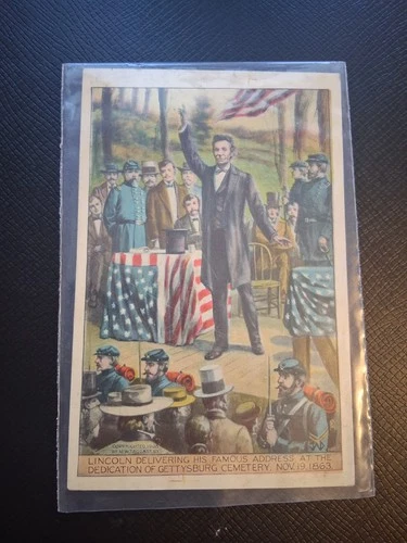 Vintage Postcard Lincoln Gettysburg