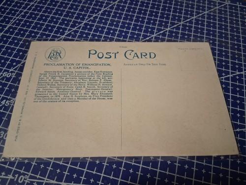 Vintage Postcard Proclamation of emancipation, U.S. Capitol. - photo 2