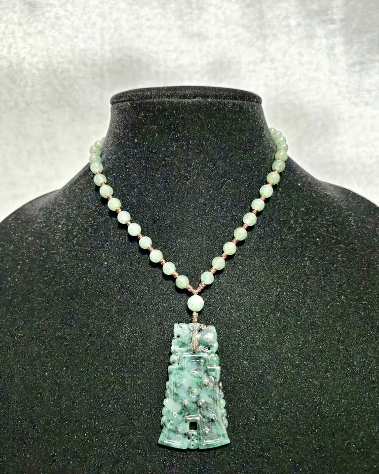 Beautiful Nephrite Jade Necklace $140