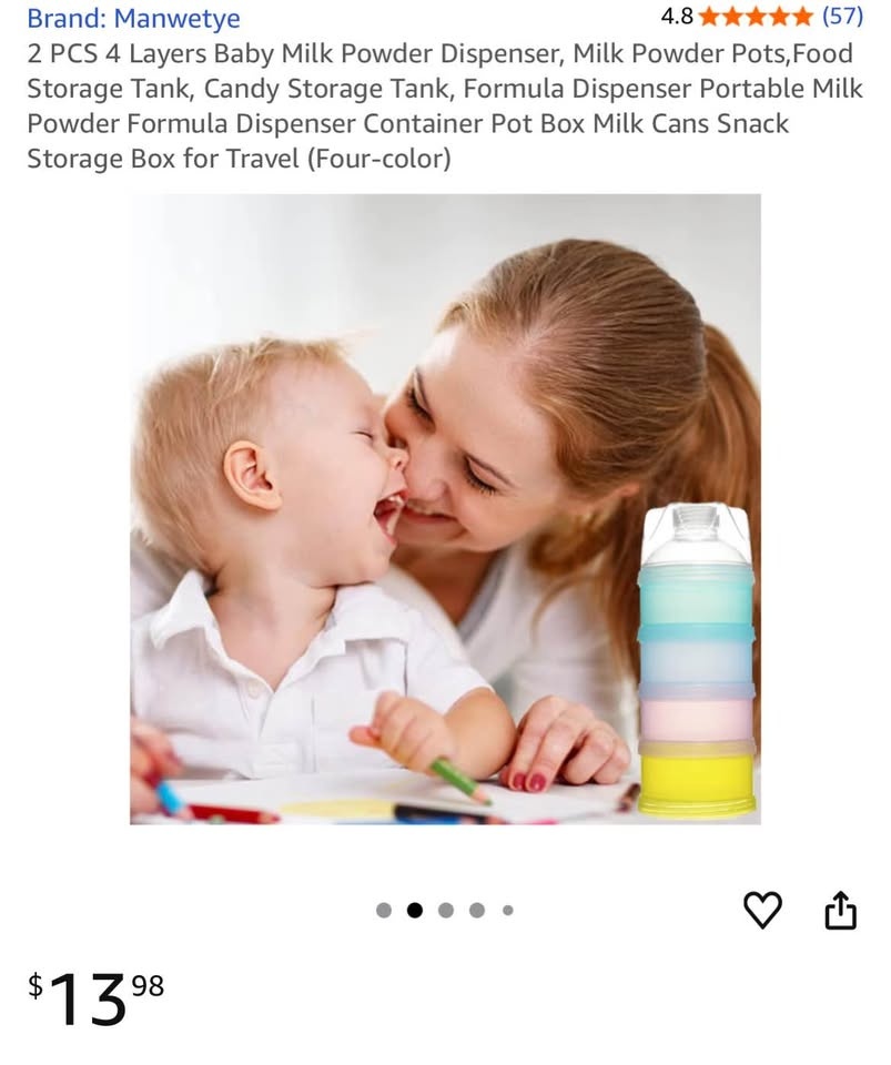 Baby Milk Powder Dispenser 🥕 - photo 2