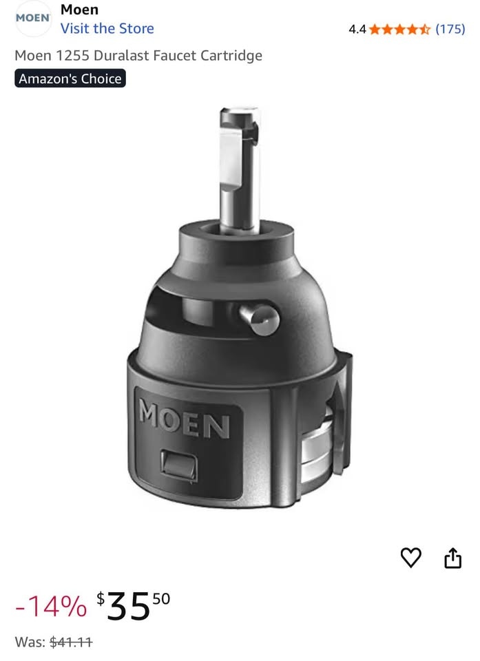 Moen 1255 Duralast Faucet Cartridge - photo 2