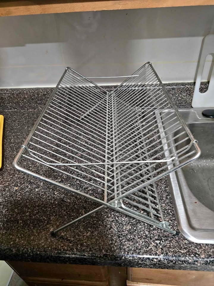 X-Shaped Stainless Steel Dish Rack
