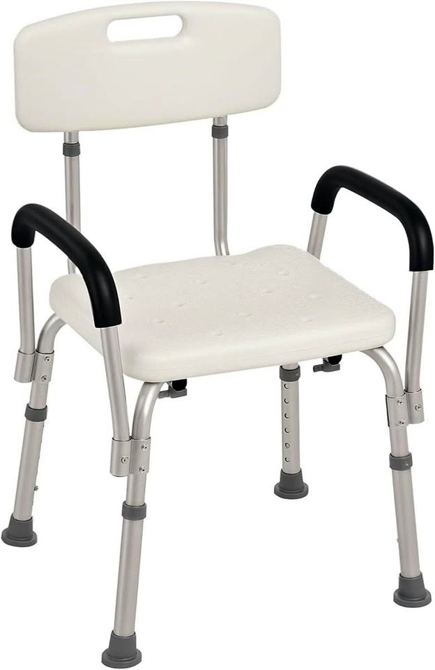 Adjustable Medical Shower Chair with Back (Seniors) 🥕