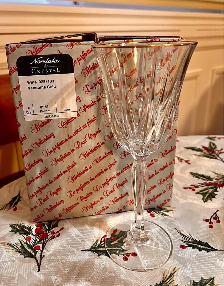 Crystal wine glasses