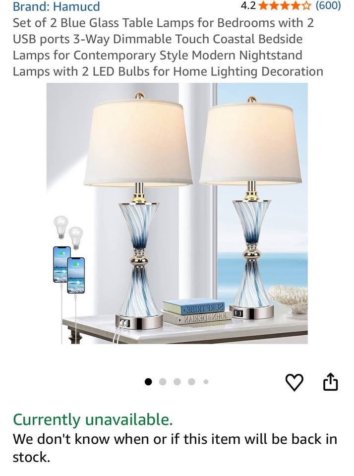 Hamucd glass 2 set lamps - photo 4