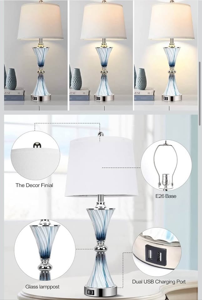 Hamucd glass 2 set lamps - photo 5