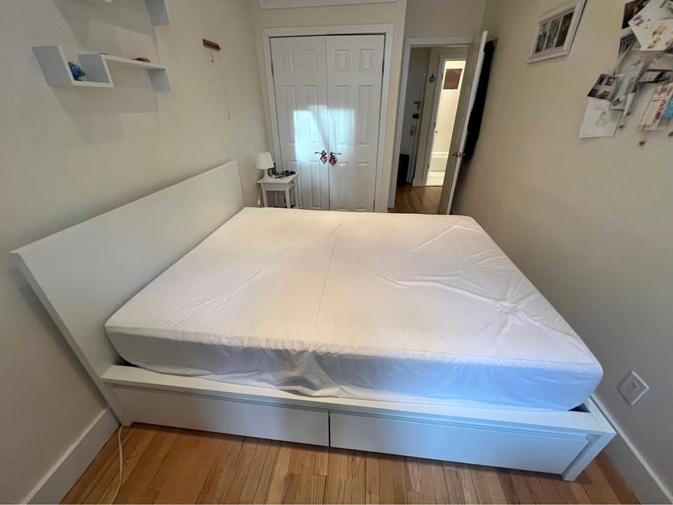 MALM (IKEA) Queen Bed + Storage