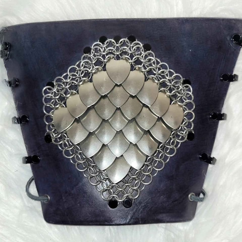 Leather and Scale Bracer - photo 2