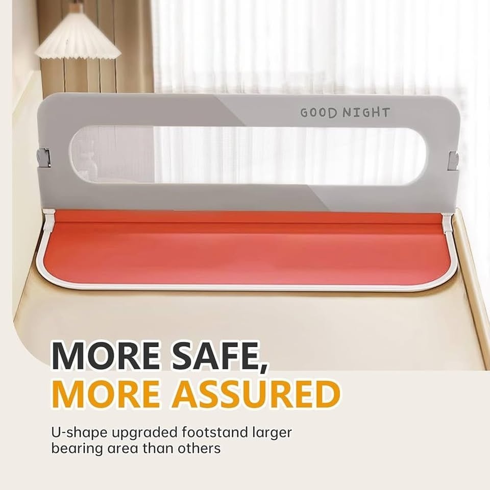 Toddler Bed Rail 59"/150cm – Foldable & Adjustable Safety Guard - photo 5