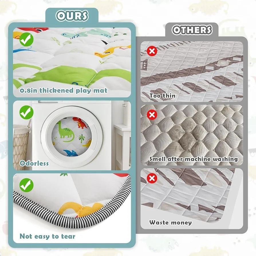 NEW Palopalo MONKEY Baby Playpen Mat 71x59 - photo 5