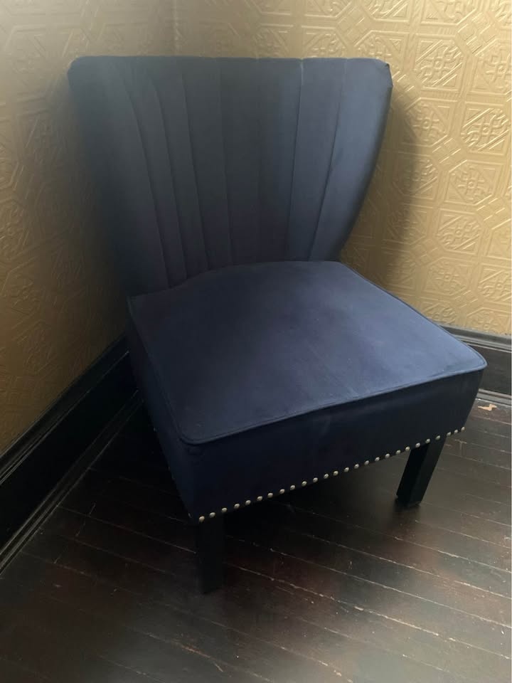 Velvet Navy Chair - photo 2