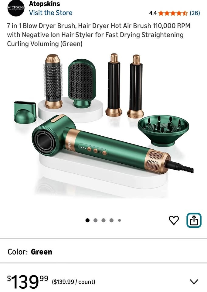 7 in 1 Blow Dryer Brush, Hair Dryer Hot Air Brush