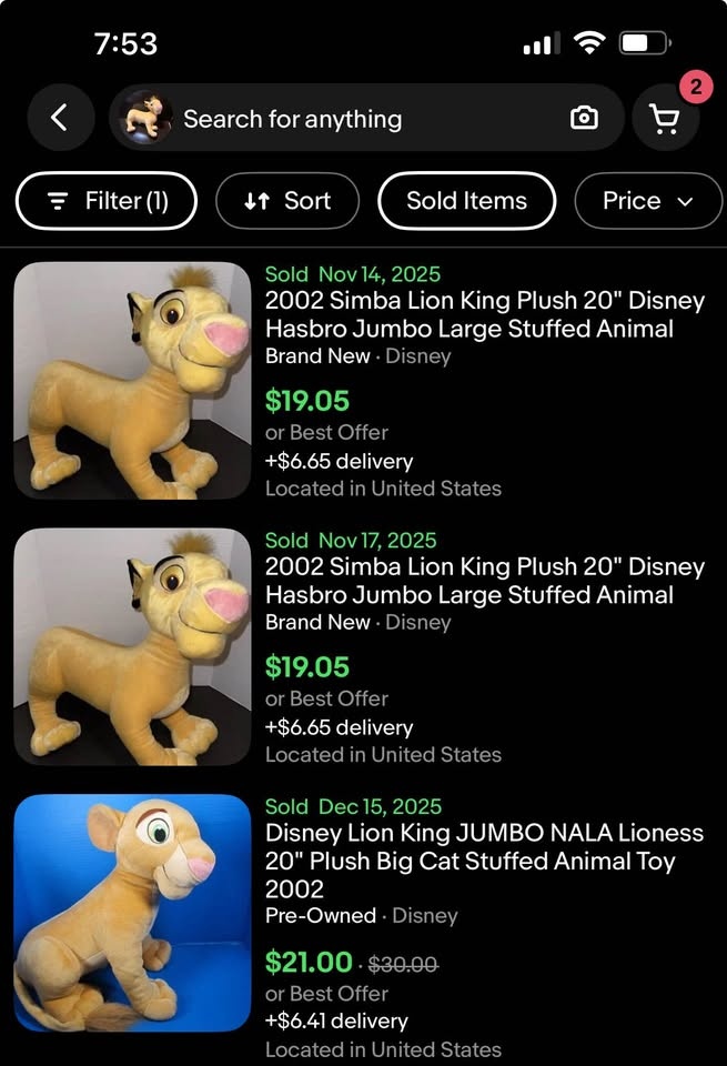2002 Simba Lion King Plush 20" Disney Hasbro Jumbo Large Stuffed - photo 5