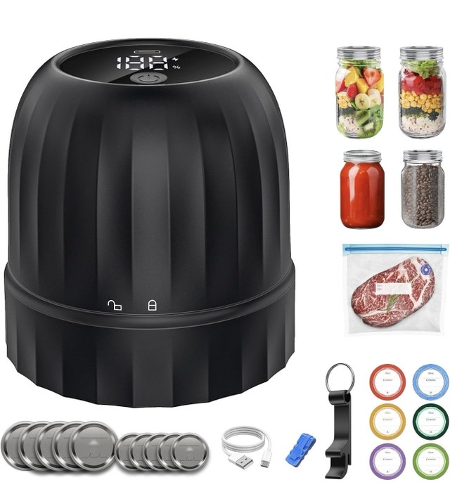 Mason Jar Vacuum Sealer Kit-Fully-Automatic-Mason-Vacuum-Sealing - photo 2