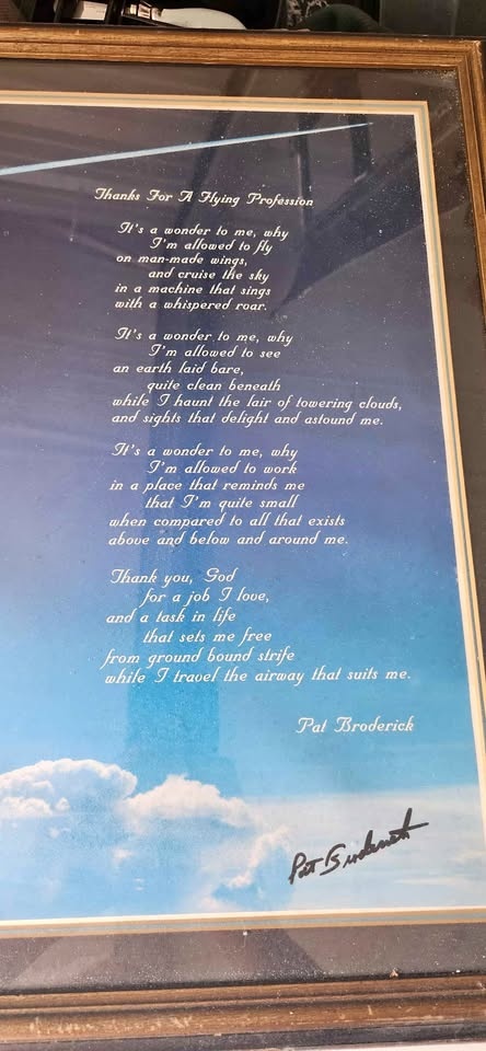 Thanks for a flying profession By Pat Broderick
