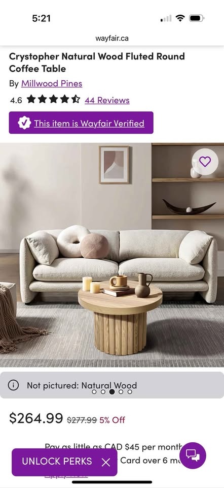 Round Coffee Table / Side Table - photo 5
