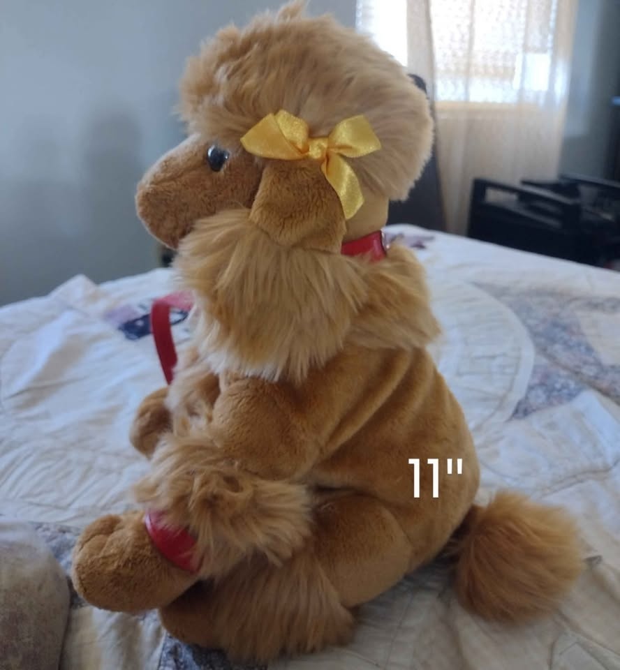 Adorable Poddle plush dog with leash - photo 2