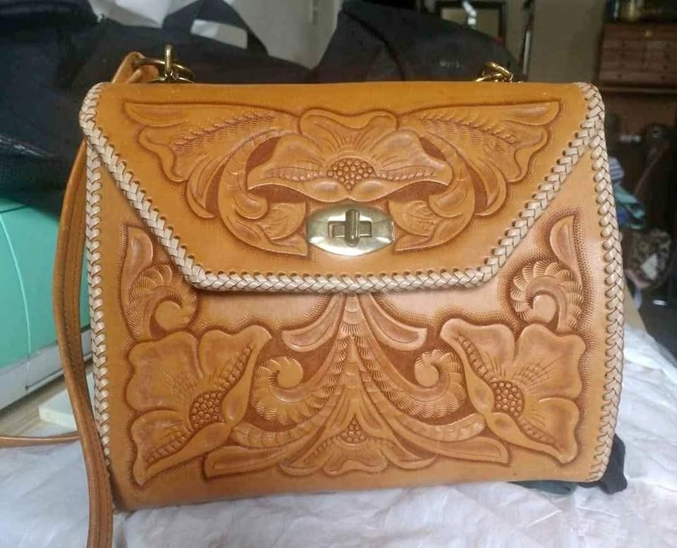 Antique Carved embroidered   purse