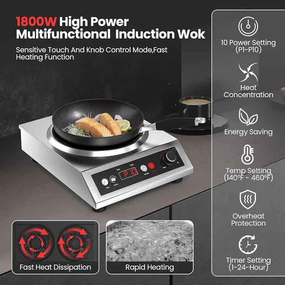 1800W Electric Wok Induction Wok - photo 3