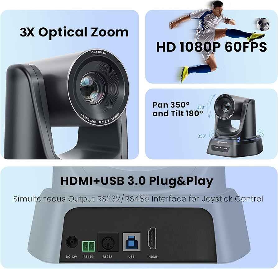 HDMI PTZ Camera 3X Optical Zoom - photo 2