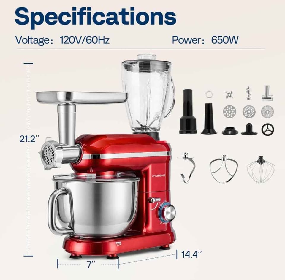 VIVOHOME 3-in-1 Stand Mixer - photo 2
