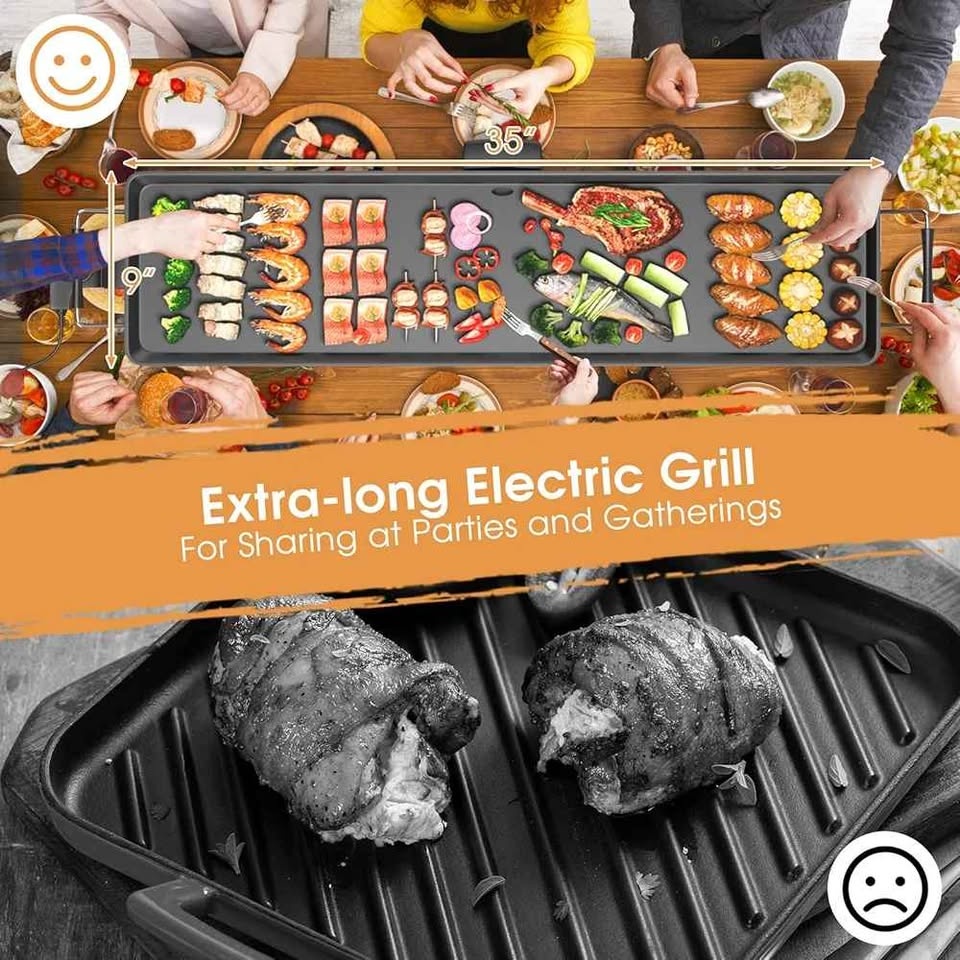 COSTWAY 35" Electric Griddle Teppanyaki Grill - photo 3