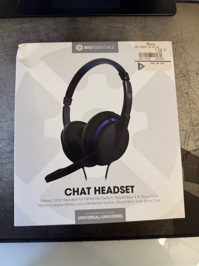 Biogenik GameStop universal Chat Headset NEW