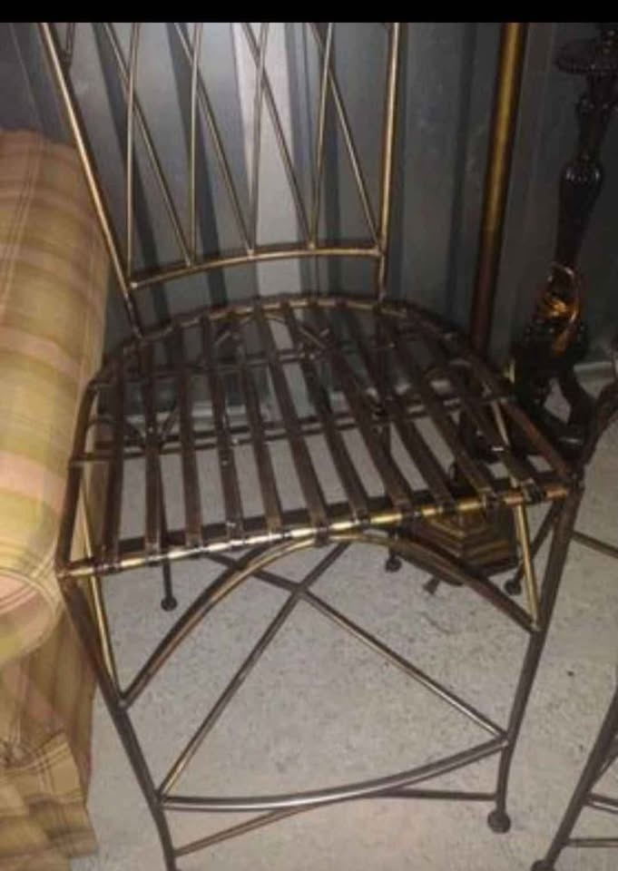 Metal bronze stools 46" H - photo 3