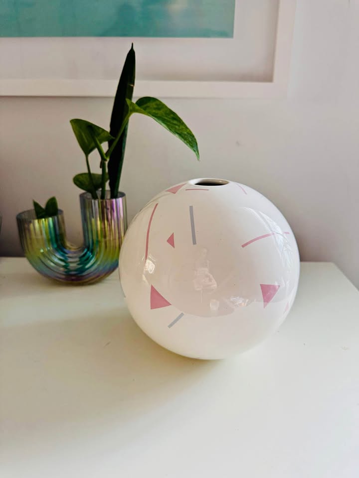 Rare Sphere Vase, 1980s Postmodern
