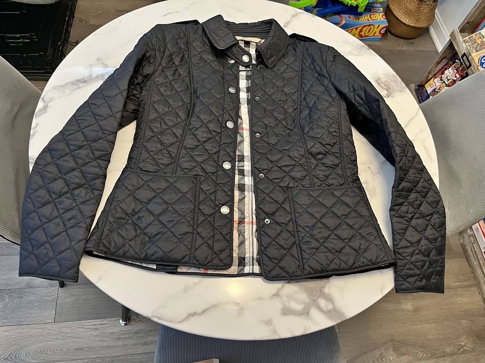 Burberry Brit Quilted Riding Jacket - Black - Size M