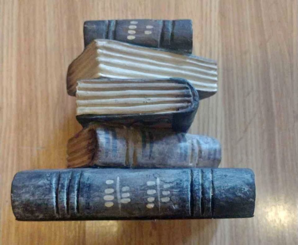 Stack of Books/Candle Holder Christmas Gift