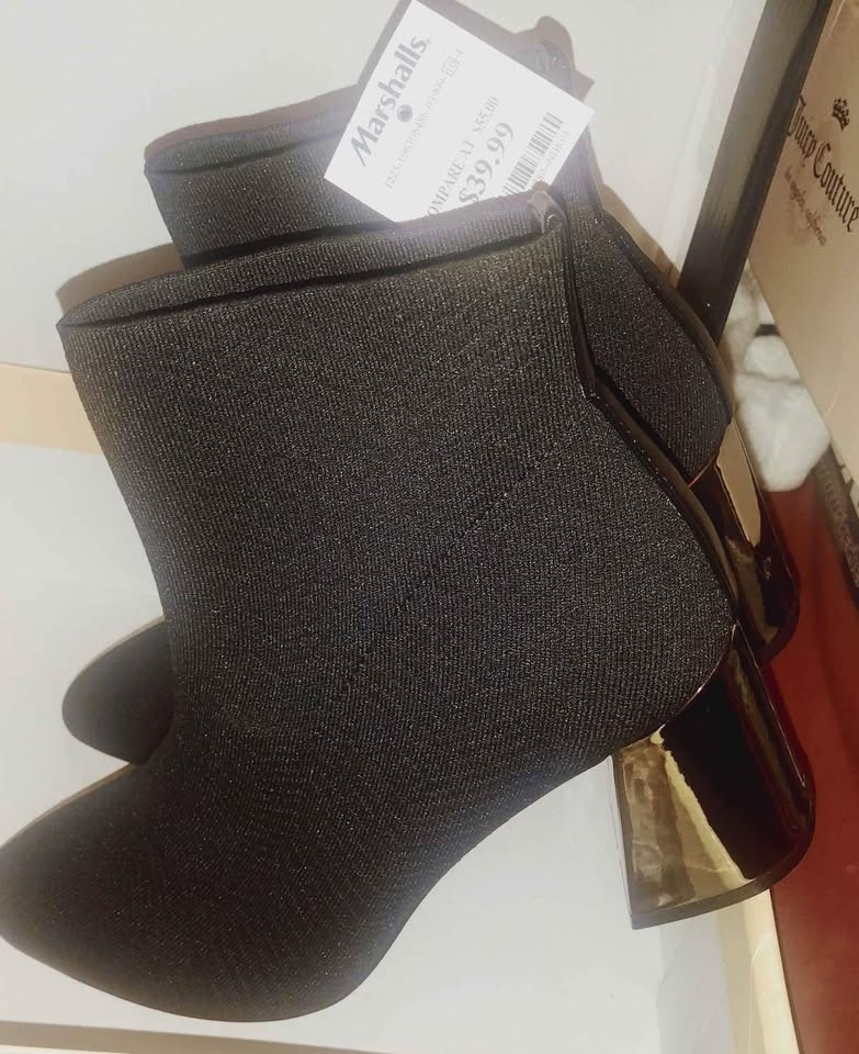 black & rose gold ankle boot 9.5 - photo 3