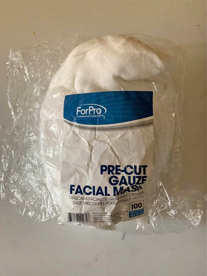 Pre cut gauze facial mask