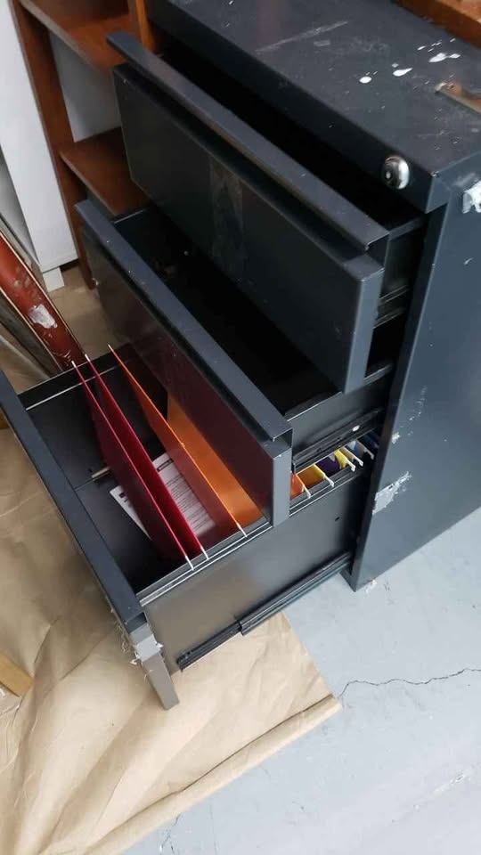 Dark Grey Short Filing Cabinet - photo 2