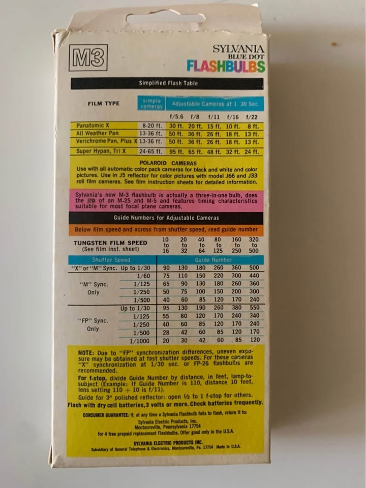 Sylvania blue dot flashbulbs M3 12 bulbs - photo 2