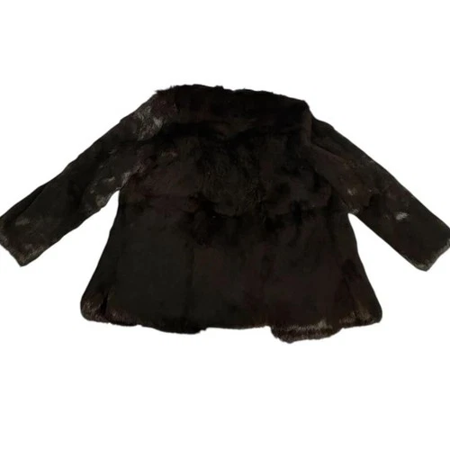 Custom Women’s Small Fur Coat Mob Wife Sz Small with Blue Floral - photo 3