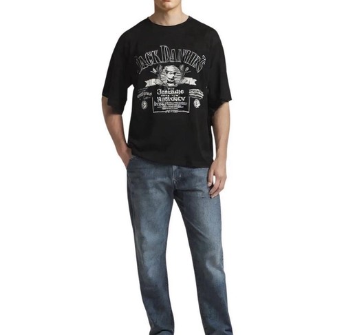 Vintage Jack Daniel's Whiskey Logo Graphic T Shirt Men's Black