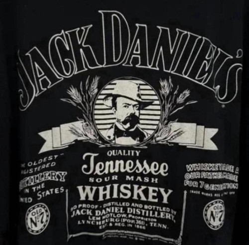 Vintage Jack Daniel's Whiskey Logo Graphic T Shirt Men's Black - photo 4