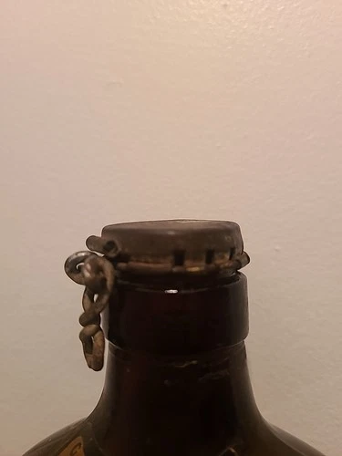 RARE Antique 1910s Grand Old Parr Scotch Whisky Bottle W Cap - photo 4