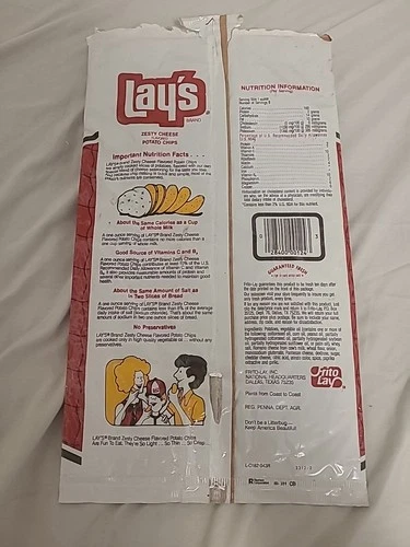 1973 Lay's Zesty Cheese Half Pounder Potato Chip Bag - photo 4