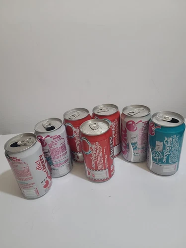 Vintage 1989 Cherry Coke Soda Cans Lot Of 7. Empty - photo 3