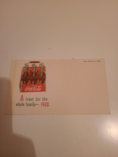 Vintage 1950s Coke FREE 6-pack Coupon Unused - photo 2