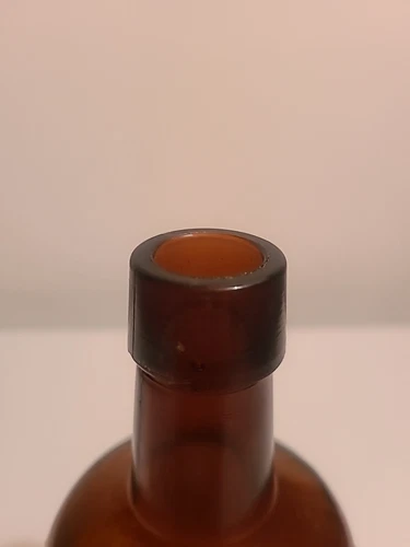 Antique Short Brown Liquor Bottle - photo 2