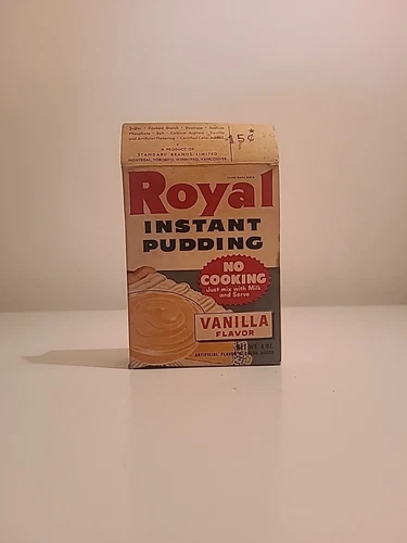 1950s royal pudding box Open But With ORIGINAL CONTENTS