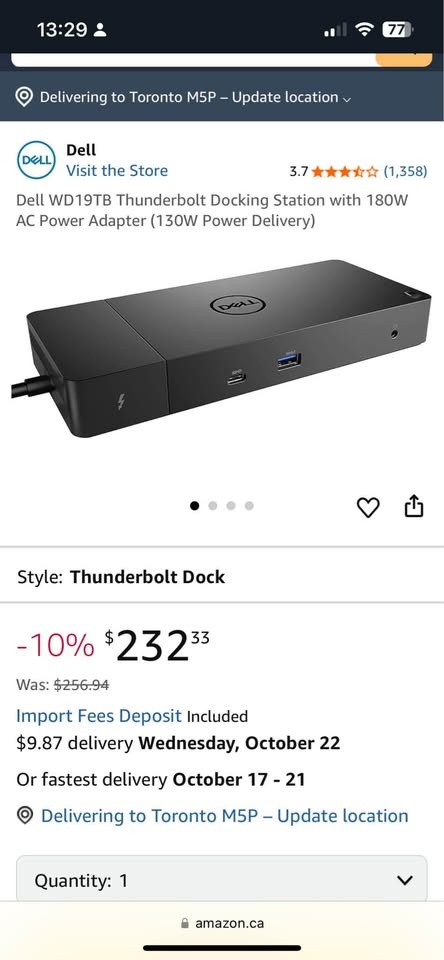 Dell WD19TB Thunderbolt Dock Docking Station - photo 5