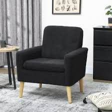 LIKE NEW Wayfair Teddy Fabric Accent Chair Black - photo 2