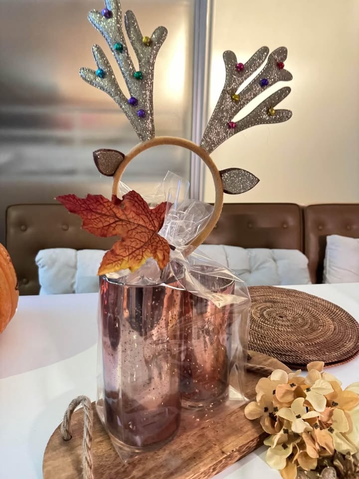 DEVI 3pcs Rose Gold OR Silver Mercury Glass Candle Holders