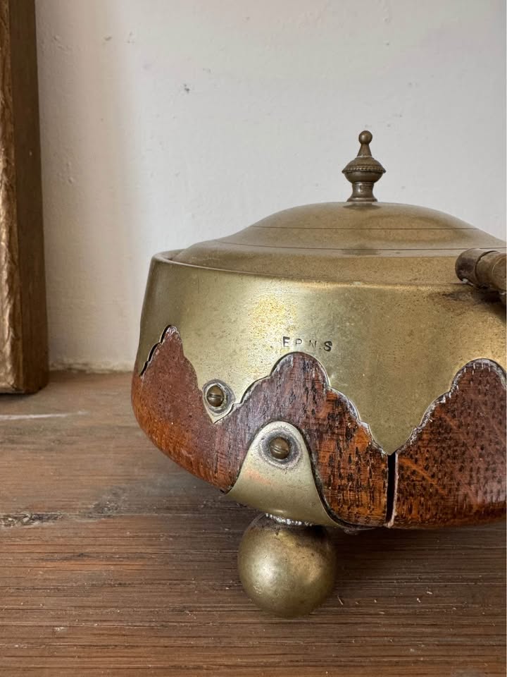 Vintage Carved Oak Butter Keeper - photo 3
